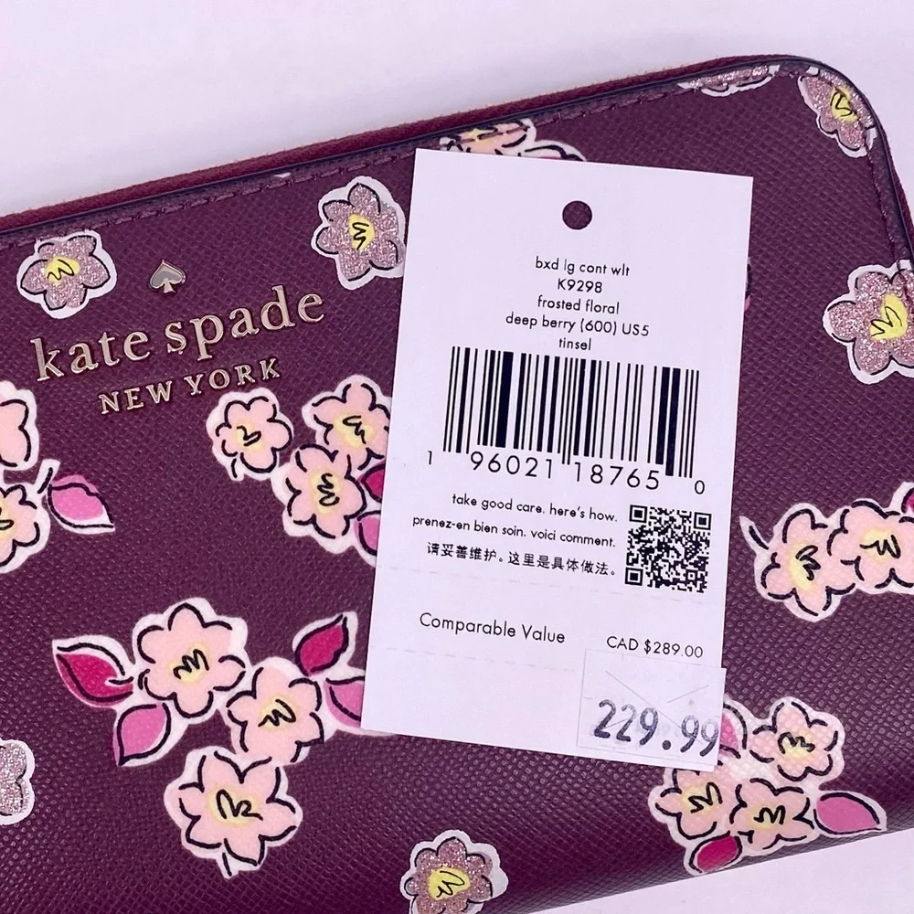 Kate Spade Tinsel Boxed Large Continental Wallet